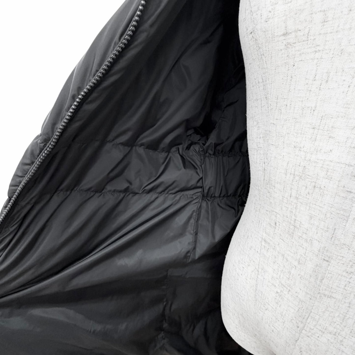 Moncler Tiam Nylon Logo Patch Hooded Long Down Coat Black 0 — view 5