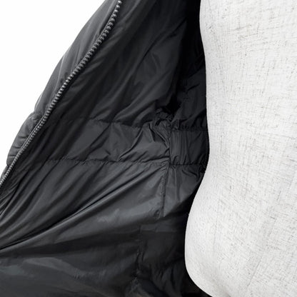 Moncler Tiam Nylon Logo Patch Hooded Long Down Coat Black 0 — view 5