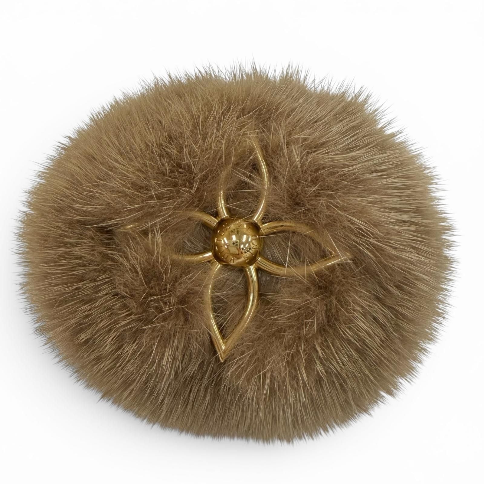 Louis Vuitton Porte Cles Brea Vison Mink Key Holder Bag Charm Brown Gold