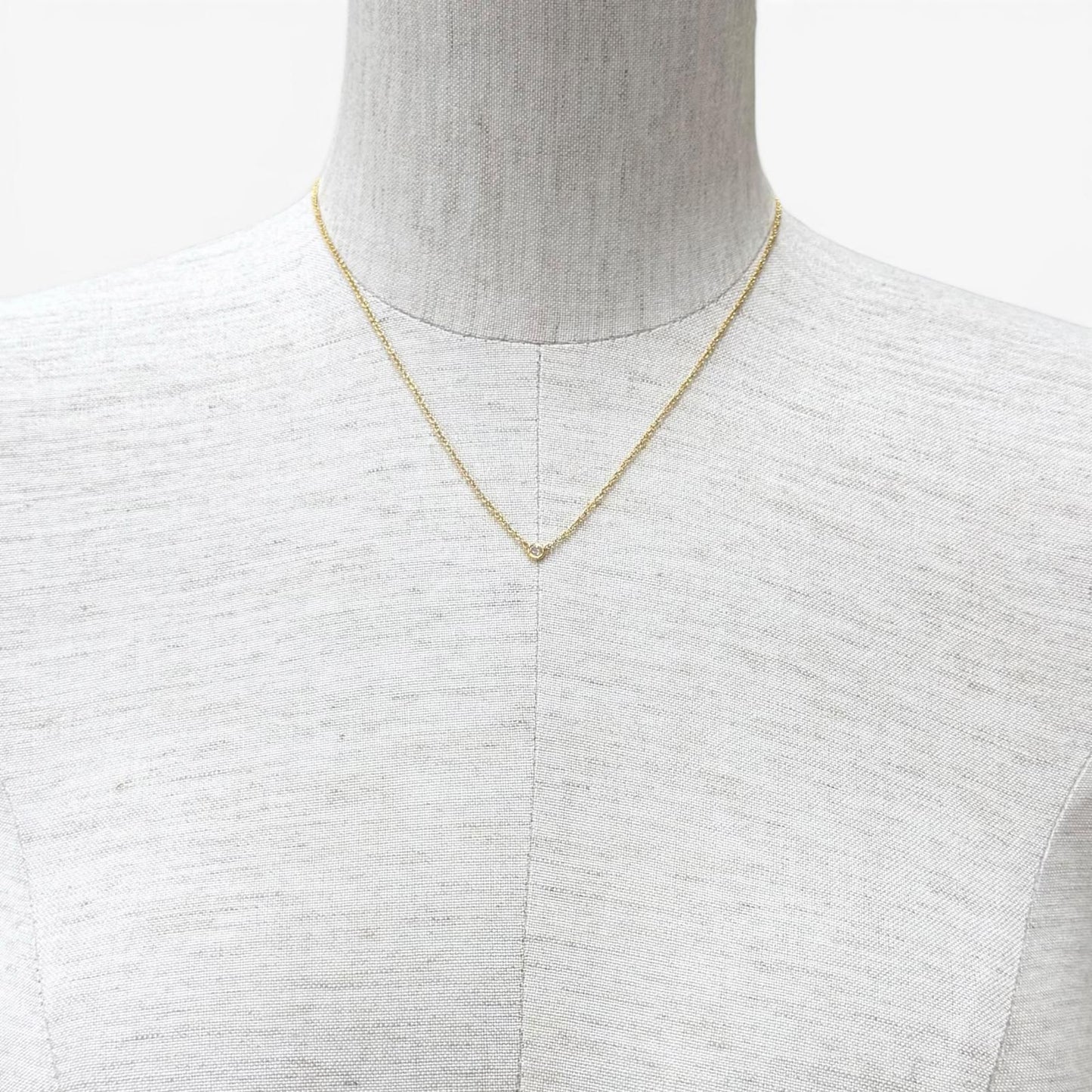Tiffany & Co Elsa Peretti by the Yard Diamond Necklace 750 Diameter 3.4 Yellow — view 3