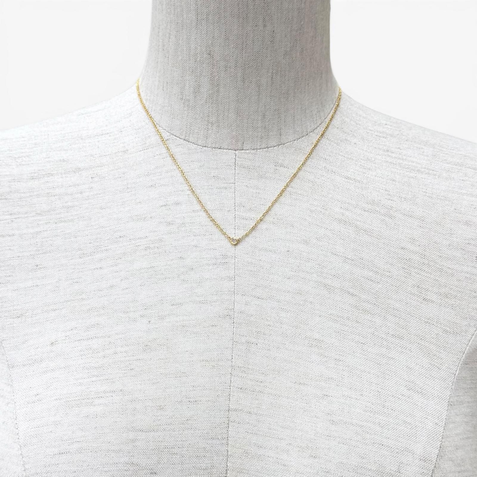 Tiffany & Co Elsa Peretti by the Yard Diamond Necklace 750 Diameter 3.4 Yellow — view 3