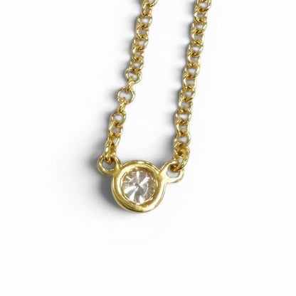Tiffany & Co Elsa Peretti by the Yard Diamond Necklace 750 Diameter 3.4 Yellow — view 2