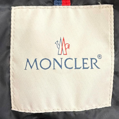 Bvlgari Moncler Tetra Logo Patch Hooded Leather Trim Down Jacket Black — view 8
