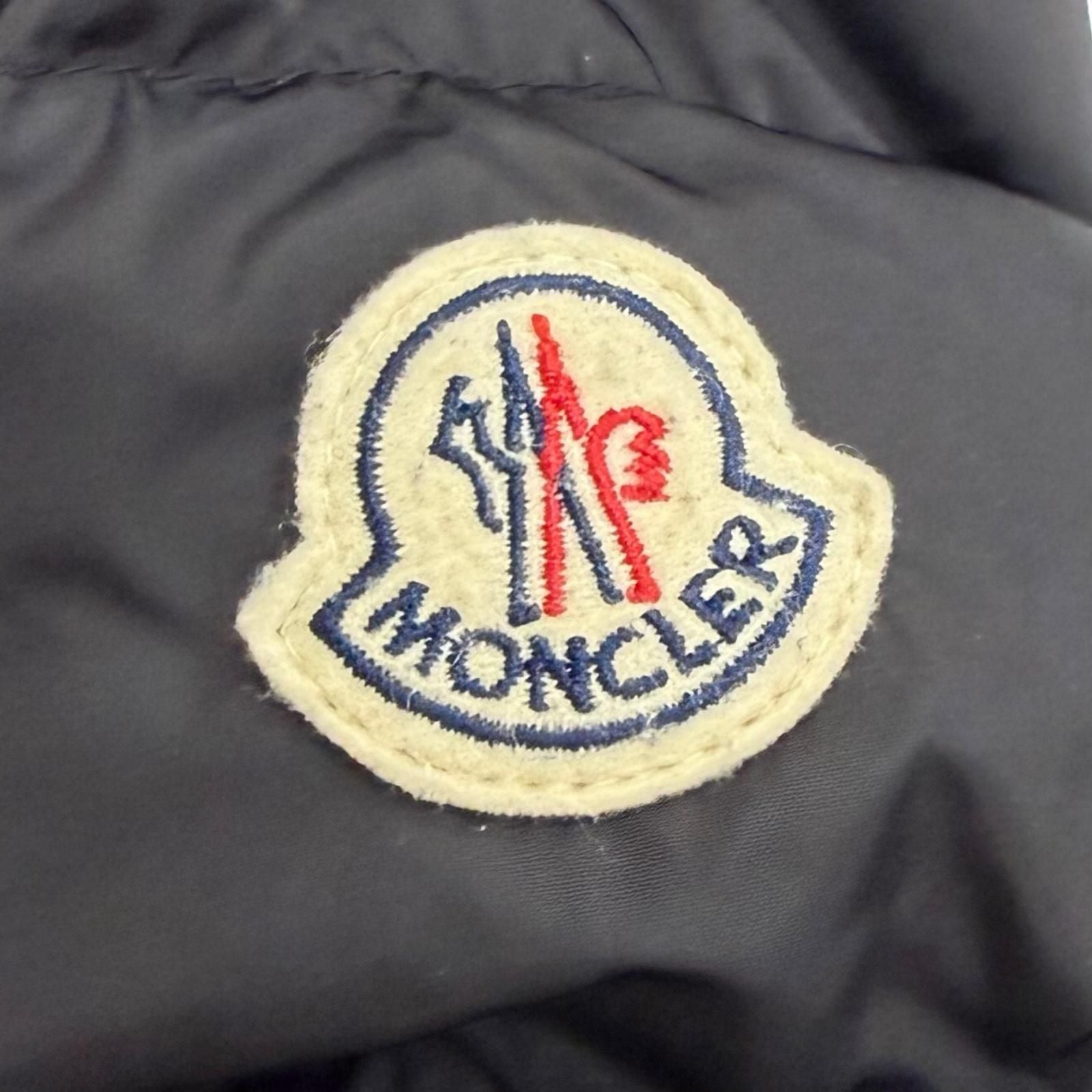 Bvlgari Moncler Tetra Logo Patch Hooded Leather Trim Down Jacket Black — view 7
