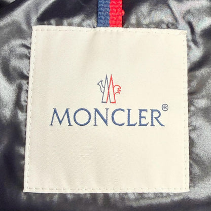 Moncler Grandval Letter Ring Logo All Over Pattern Patch Hooded Down Jacket