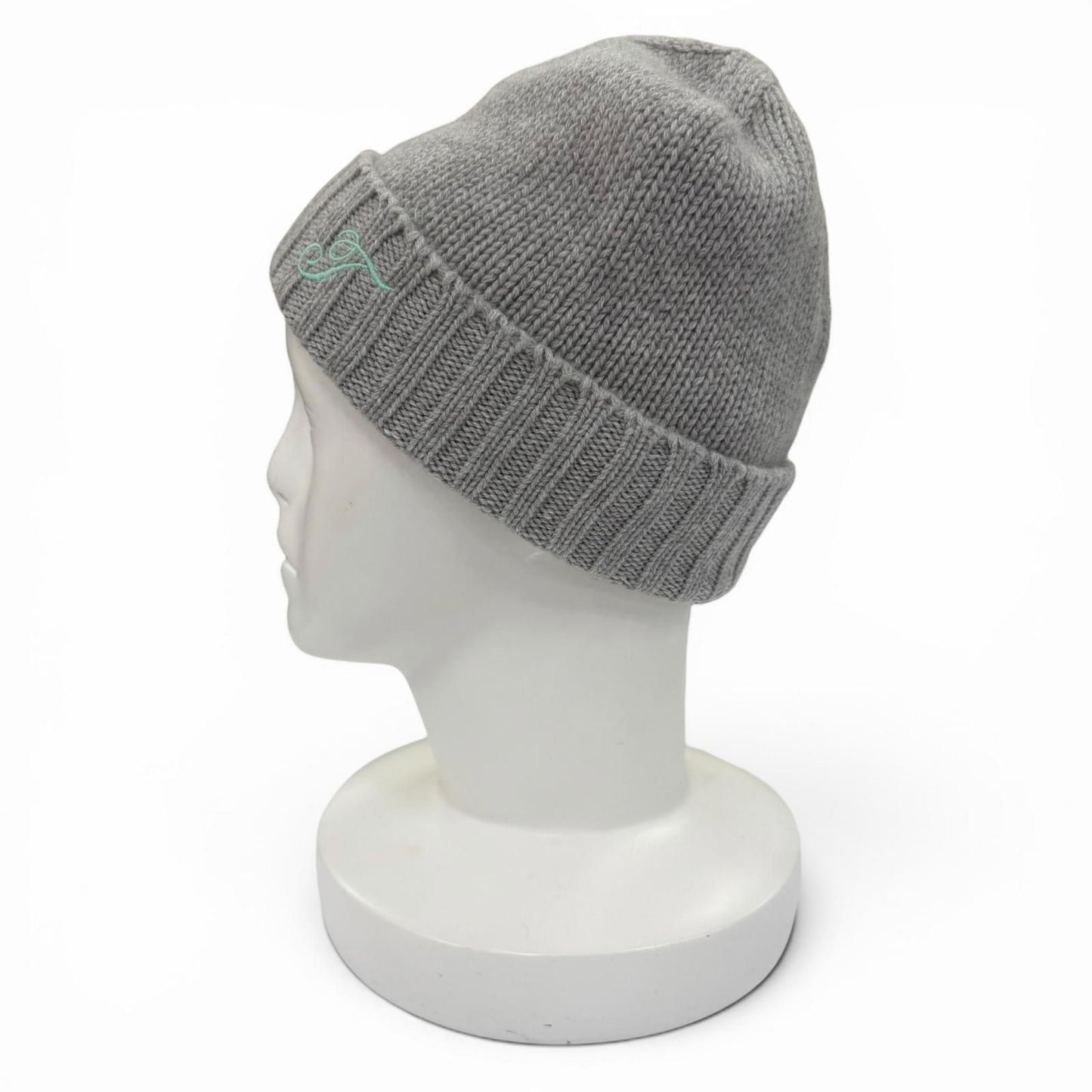 Tiffany & Co Cashmere Scarf Knit Cap 2 Piece Set Gray — view 9