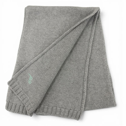 Tiffany & Co Cashmere Scarf Knit Cap 2 Piece Set Gray — view 5