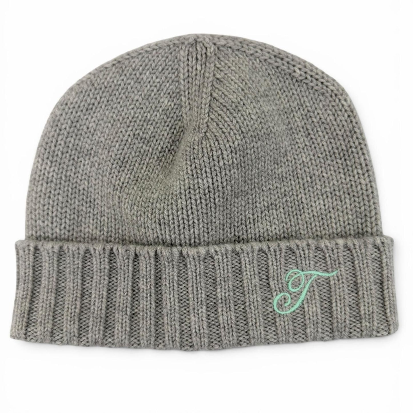 Tiffany & Co Cashmere Scarf Knit Cap 2 Piece Set Gray — view 6