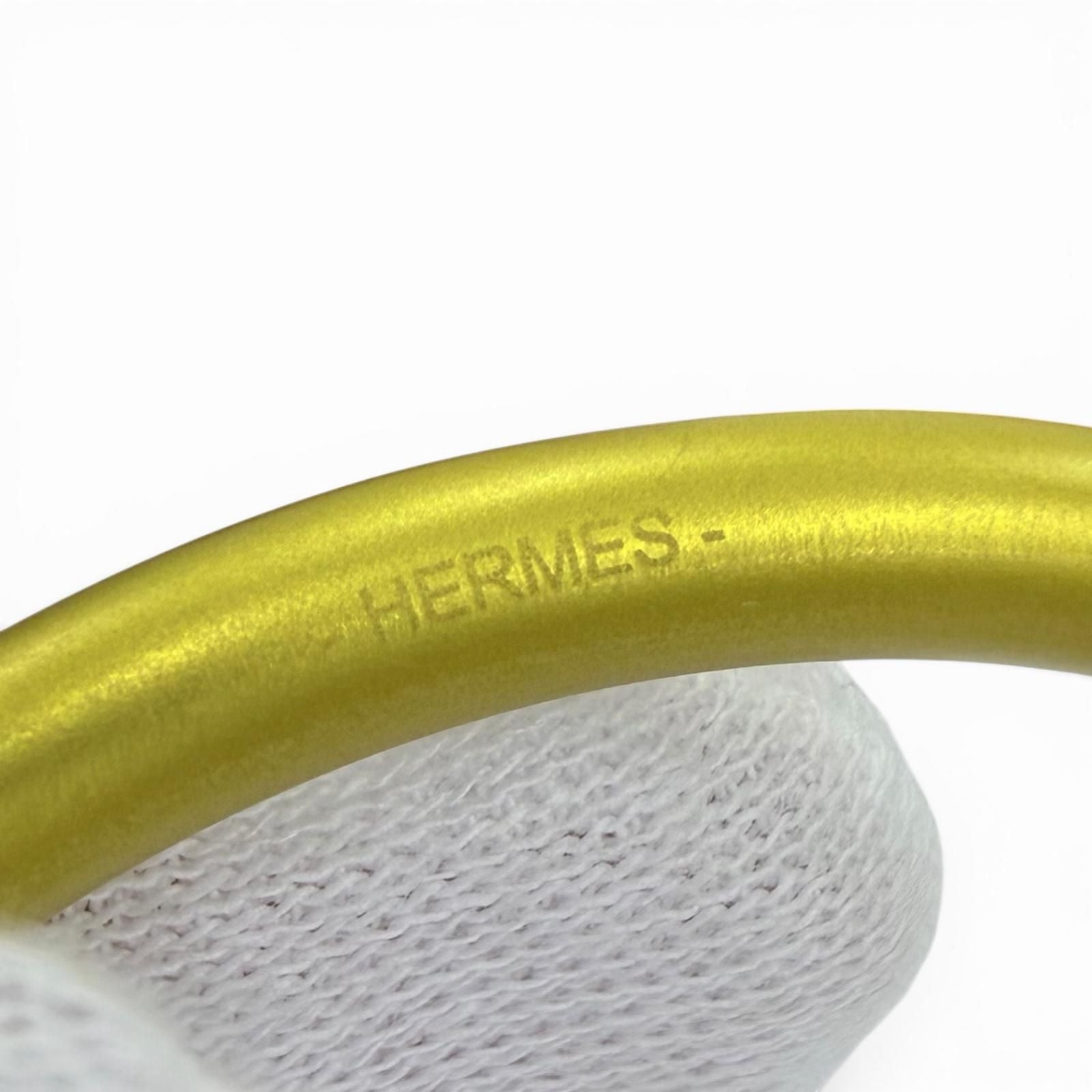 Hermes Loup Grand Necklace Leather Pendant Yellow — view 8