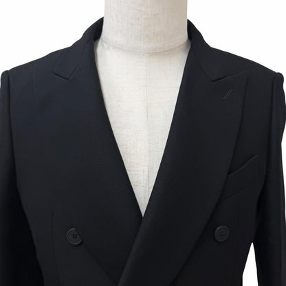 Balenciaga 100% Nicola Ghesquier Era Double Breasted Coat Black 48 — view 2