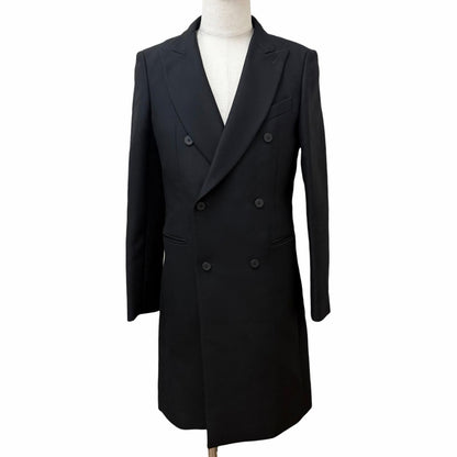Balenciaga 100% Nicola Ghesquier Era Double Breasted Coat Black 48
