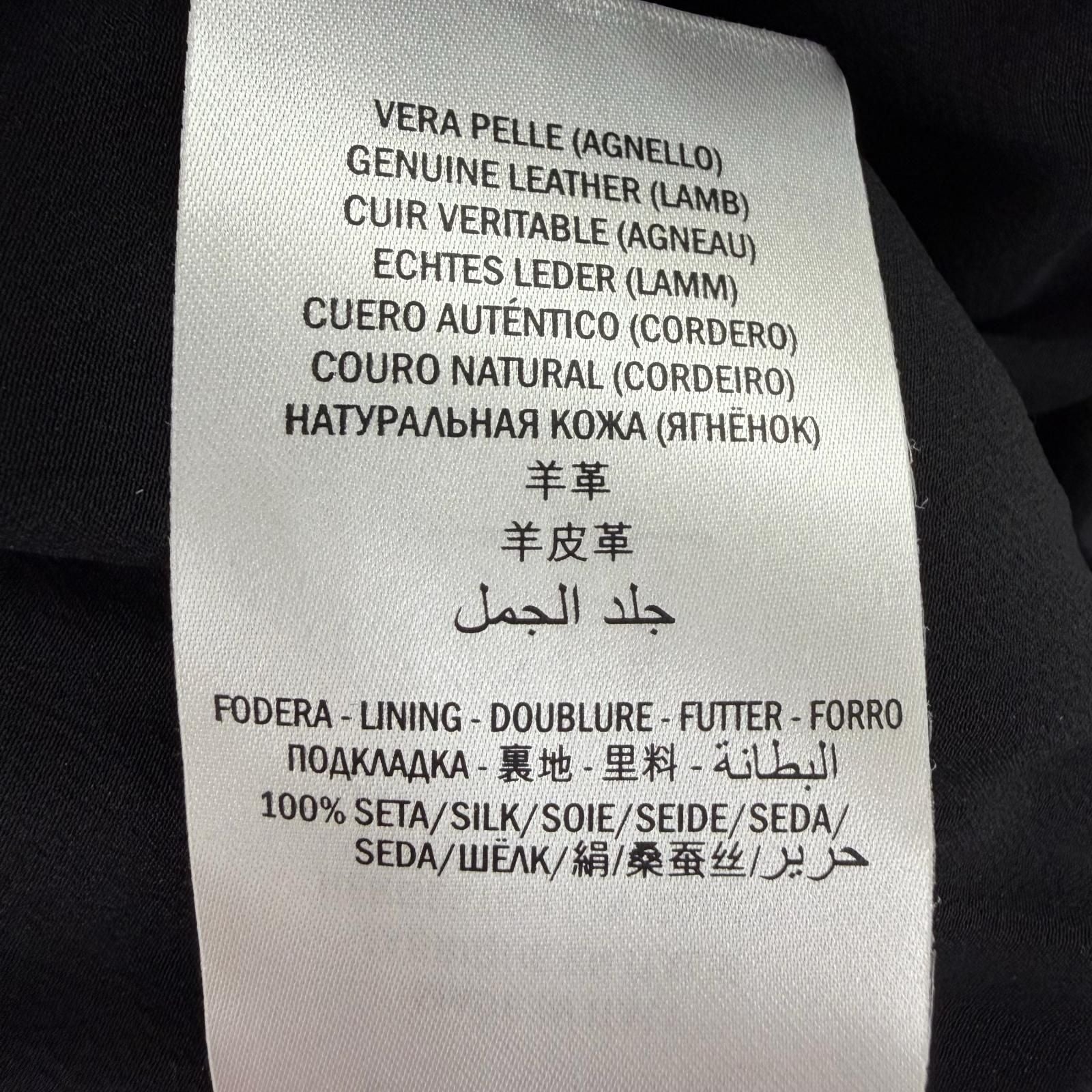 Gucci Lambskin Long Length Pleated Skirt Metallic Pink 36 Hanger — view 9