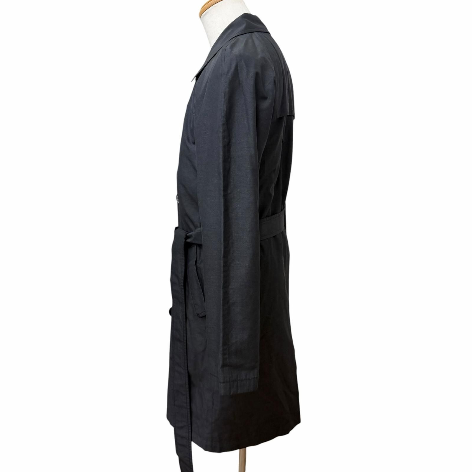Saint Laurent Vintage Silk Blend First Era Rive Gauche Trench Coat Charcoal — view 4