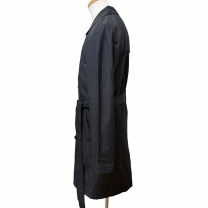 Saint Laurent Vintage Silk Blend First Era Rive Gauche Trench Coat Charcoal — view 4