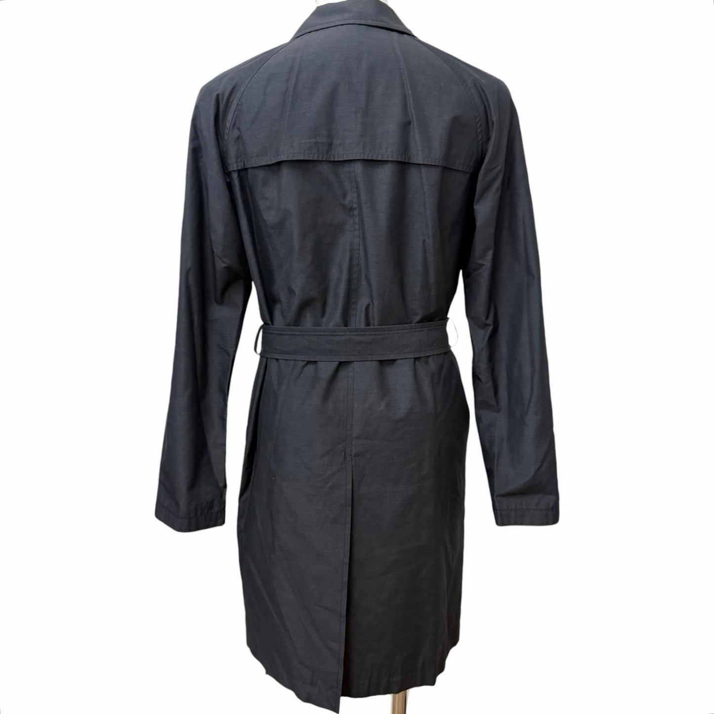 Saint Laurent Vintage Silk Blend First Era Rive Gauche Trench Coat Charcoal — view 5