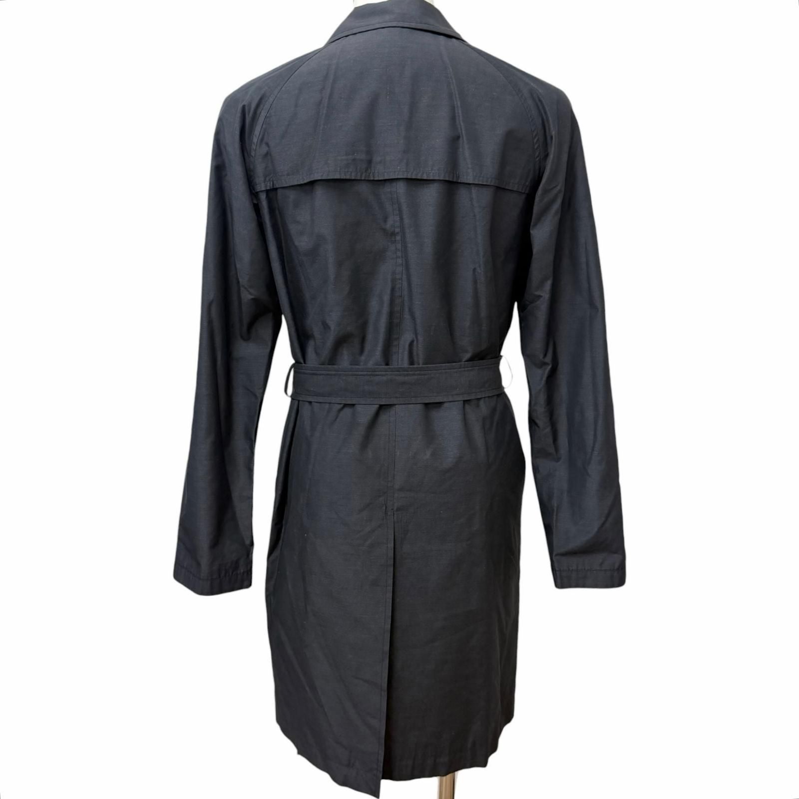 Saint Laurent Vintage Silk Blend First Era Rive Gauche Trench Coat Charcoal — view 5