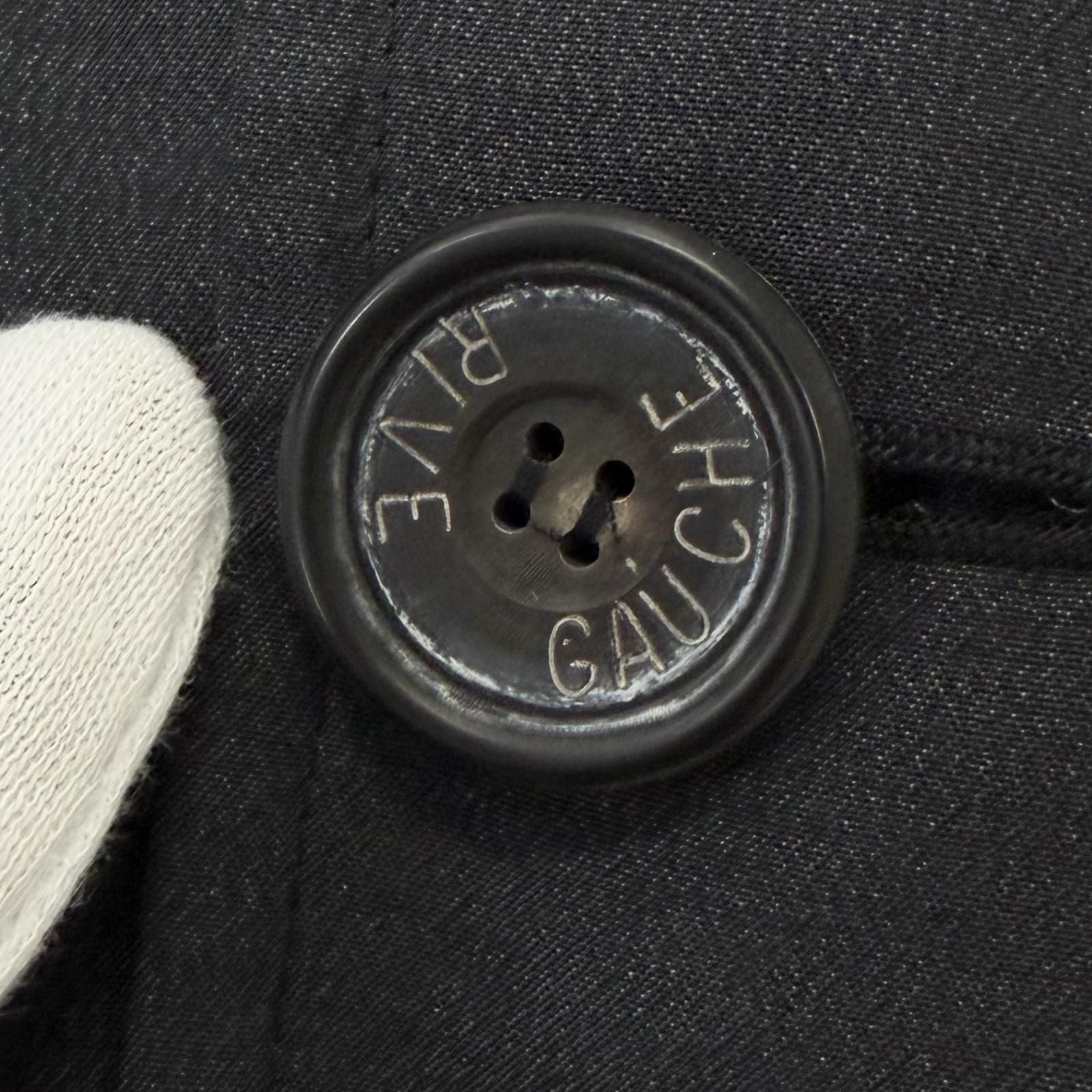 Saint Laurent Vintage Silk Blend First Era Rive Gauche Trench Coat Charcoal — view 6