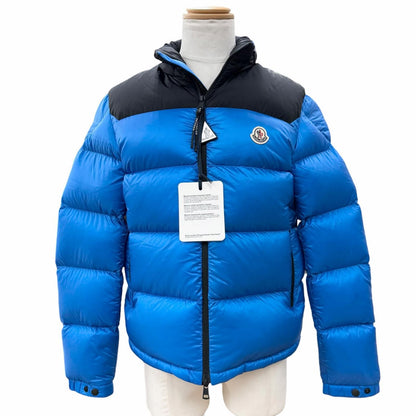 Moncler Peuplier Hooded Logo Patch Double Zip Up Jacket Blue Black 2 Items