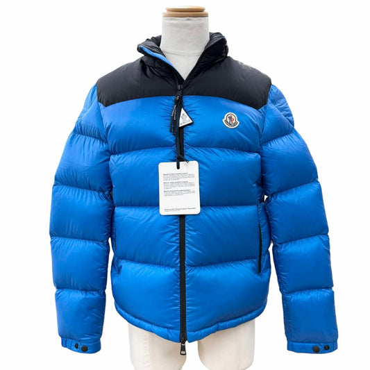 Moncler Peuplier Hooded Logo Patch Double Zip Up Jacket Blue Black 2 Items