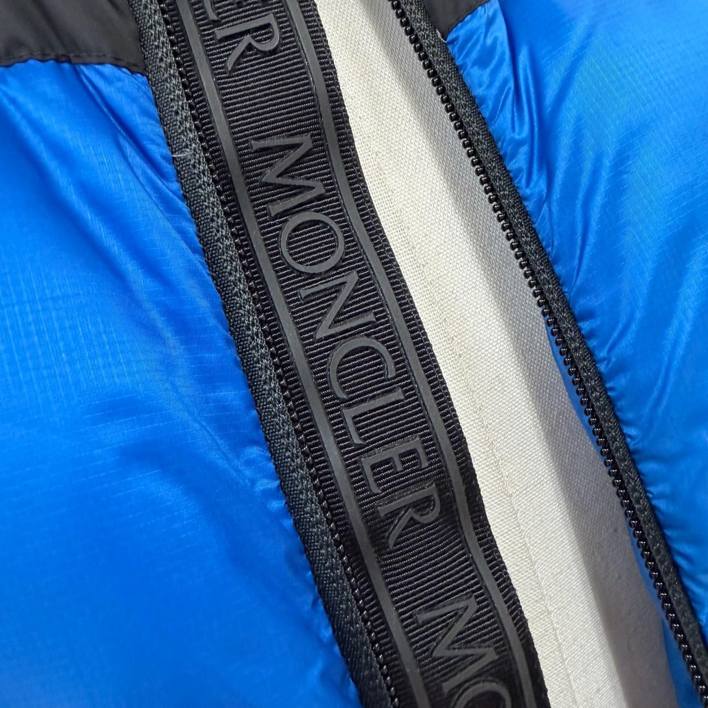 Moncler Peuplier Hooded Logo Patch Double Zip Up Jacket Blue Black 2 Items — view 8