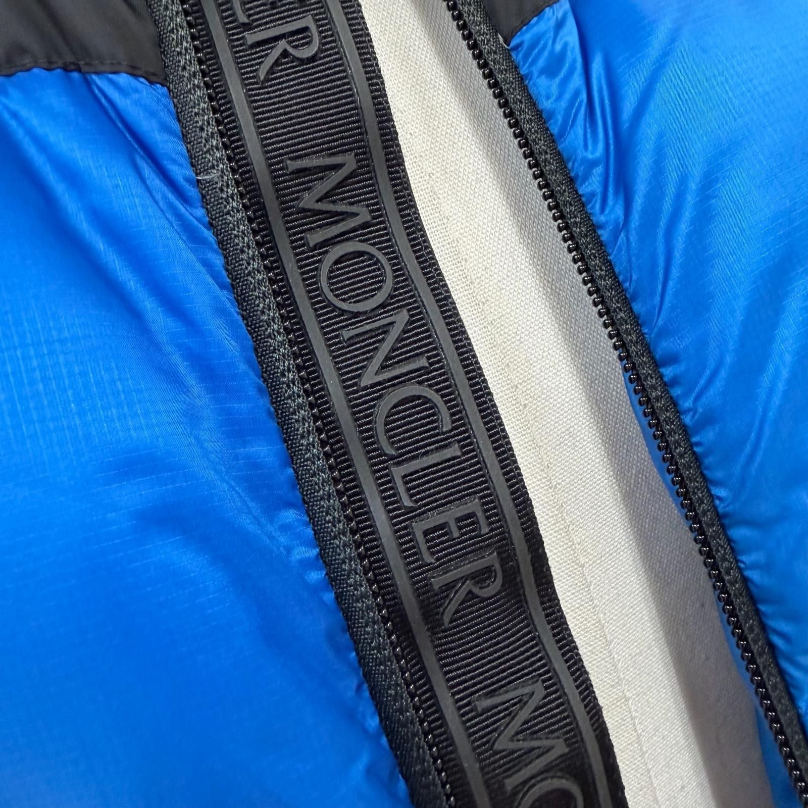 Moncler Peuplier Hooded Logo Patch Double Zip Up Jacket Blue Black 2 Items — view 8