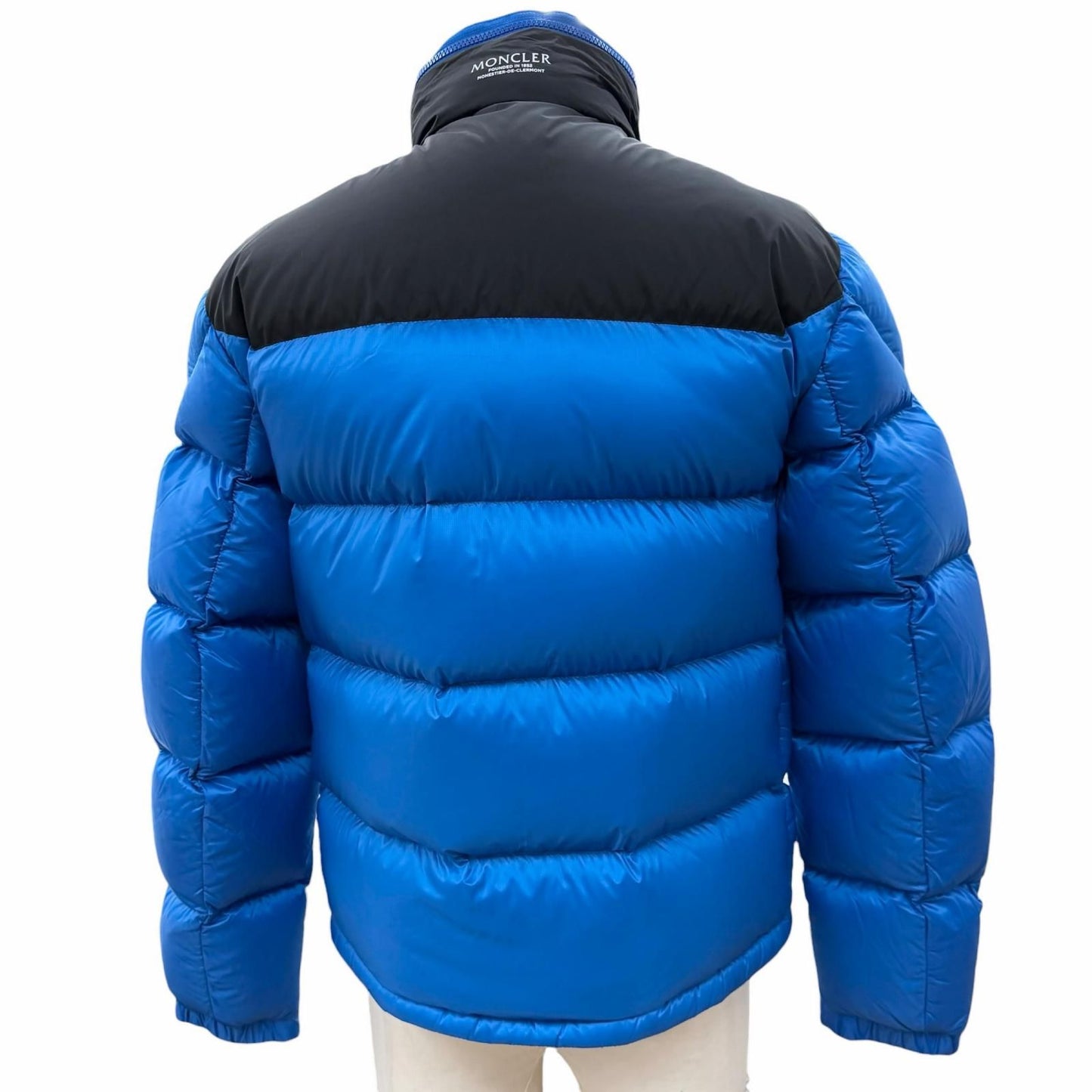 Moncler Peuplier Hooded Logo Patch Double Zip Up Jacket Blue Black 2 Items — view 4