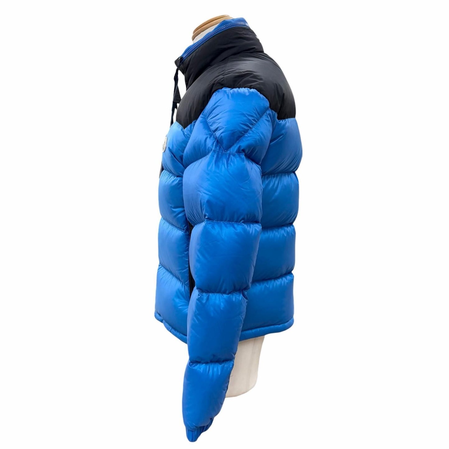 Moncler Peuplier Hooded Logo Patch Double Zip Up Jacket Blue Black 2 Items — view 3