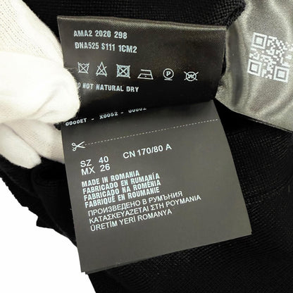 Prada 100% Virgin Wool Neck Long Sleeve Knit Cardigan Black 40 — view 7