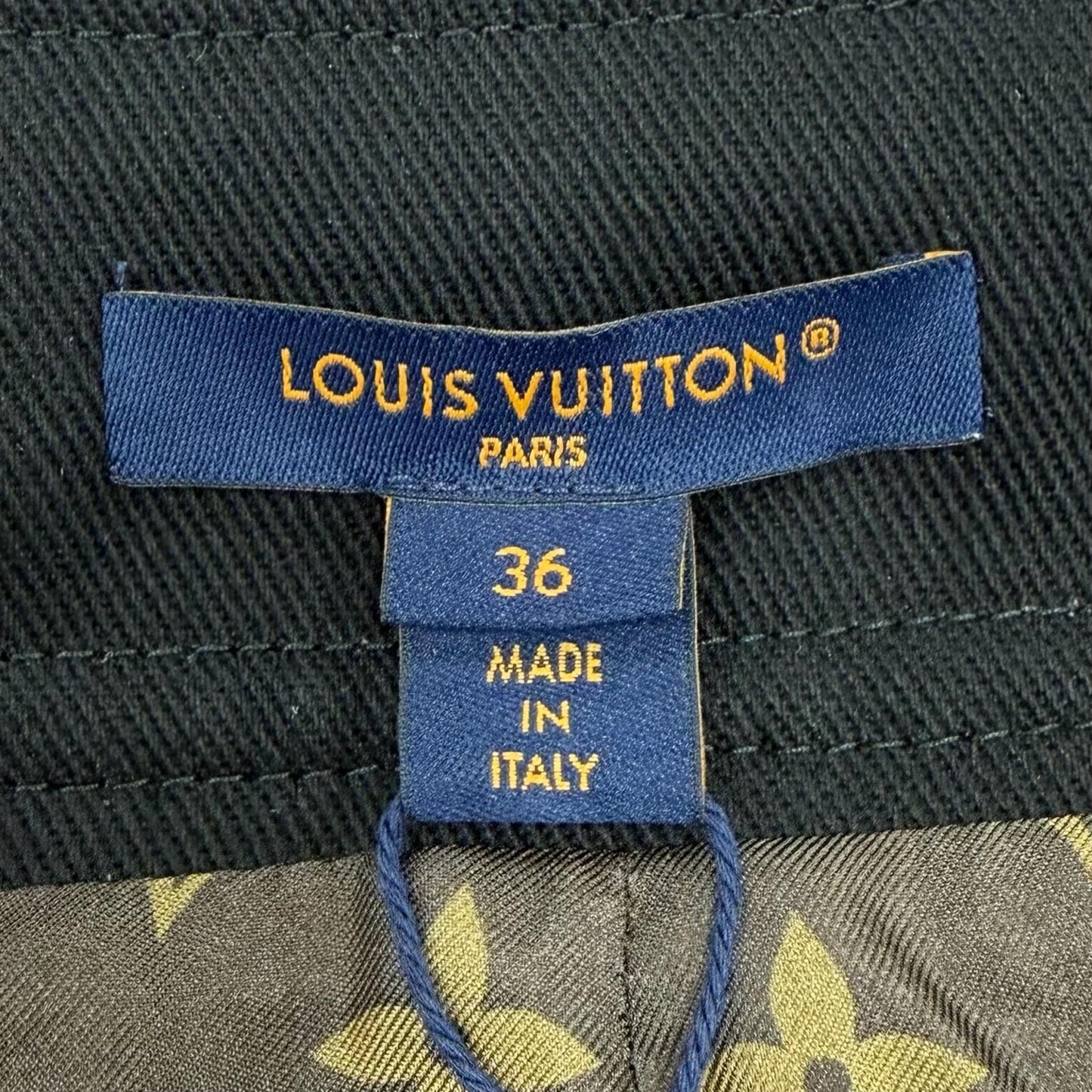 Louis Vuitton Wool Polyester Trim Lining Monogram Skirt Black White 36 — view 9