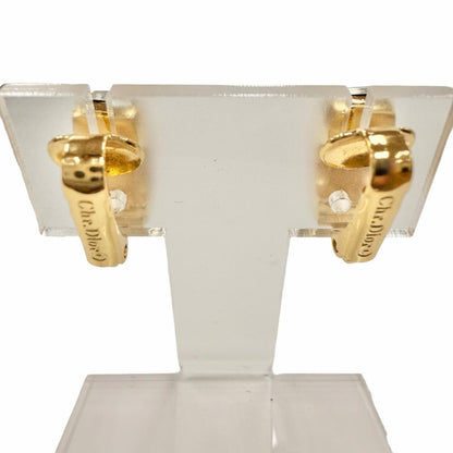 Dior Vintage Baguette Cla Star Hagi Earrings Gold Clear — view 3