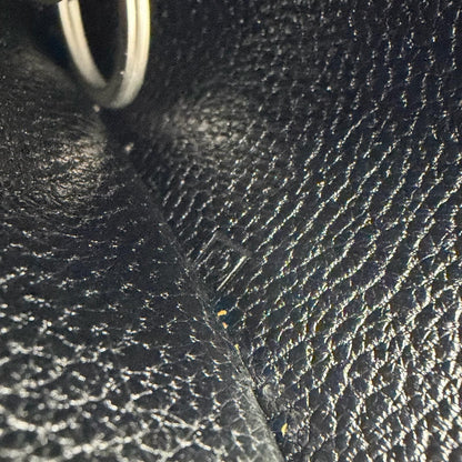 Hermes Vintage Leather Silver Martin Margiela Era Clochette Necklace Black — view 7
