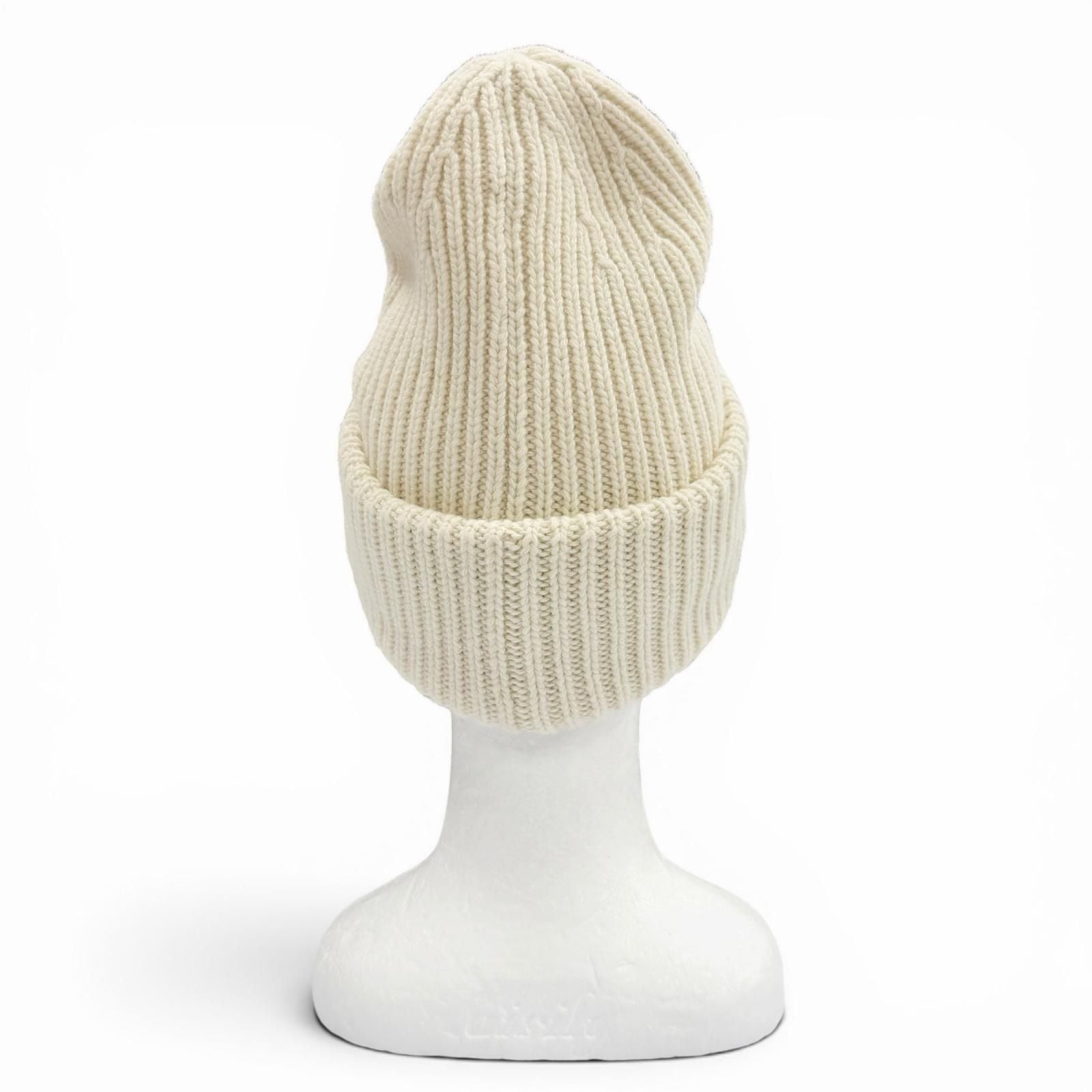 Bvlgari Moncler Genius 8 Palm Angels 8 Wool Hat with Patch Knit Cap Ivory — view 4