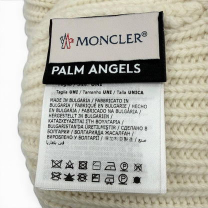 Bvlgari Moncler Genius 8 Palm Angels 8 Wool Hat with Patch Knit Cap Ivory — view 8