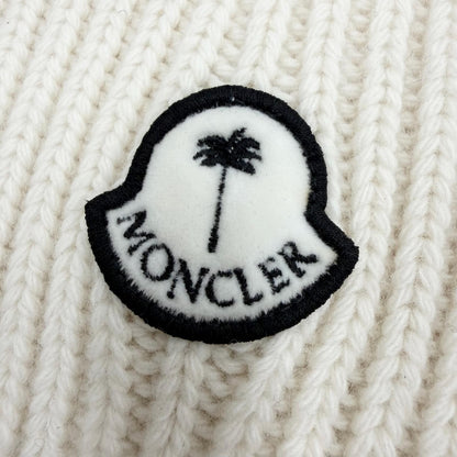 Bvlgari Moncler Genius 8 Palm Angels 8 Wool Hat with Patch Knit Cap Ivory — view 7