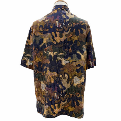 Dior Peter Doig Homme Silk Cotton Oblique Camouflage Tailored Short Sleeve — view 4