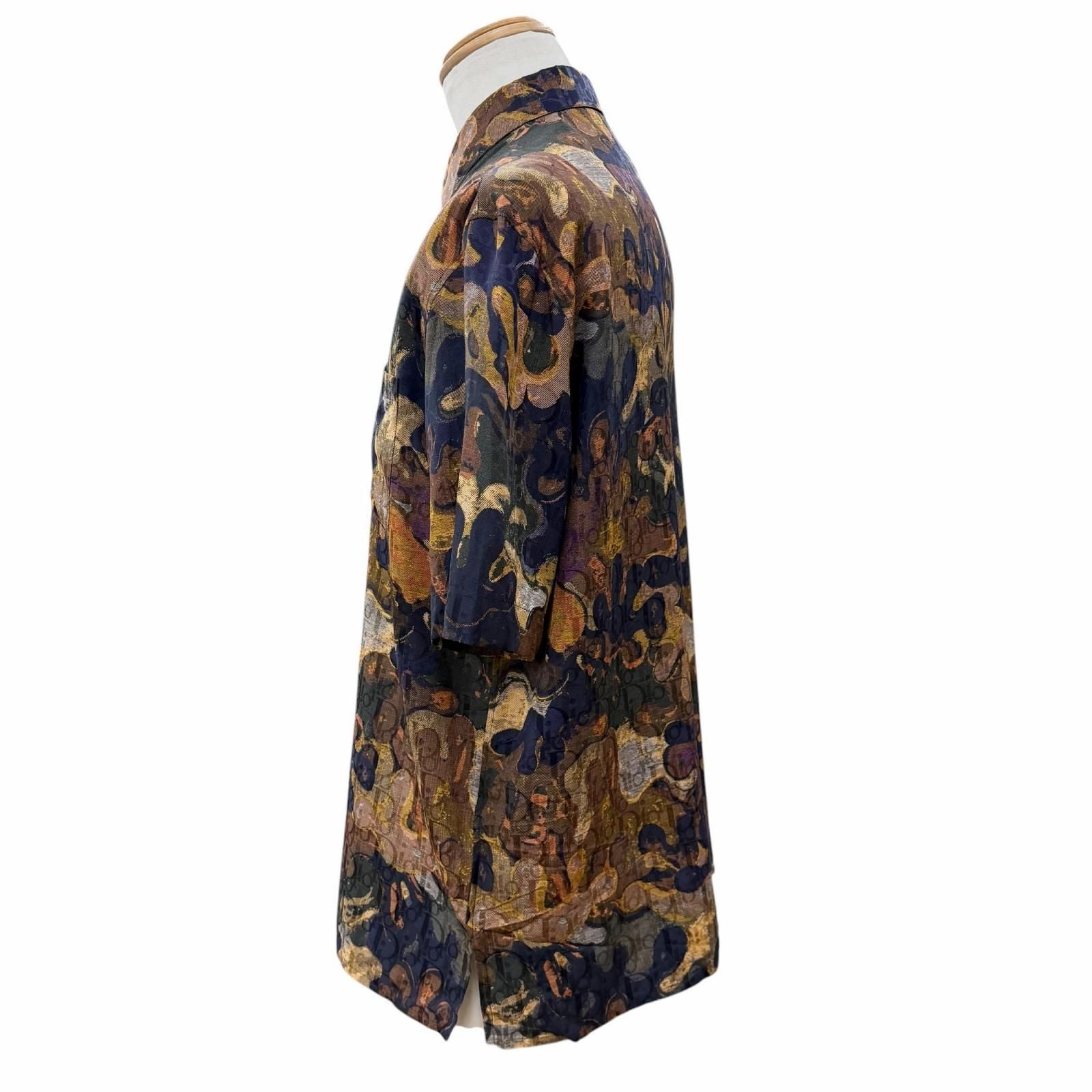 Dior Peter Doig Homme Silk Cotton Oblique Camouflage Tailored Short Sleeve — view 3