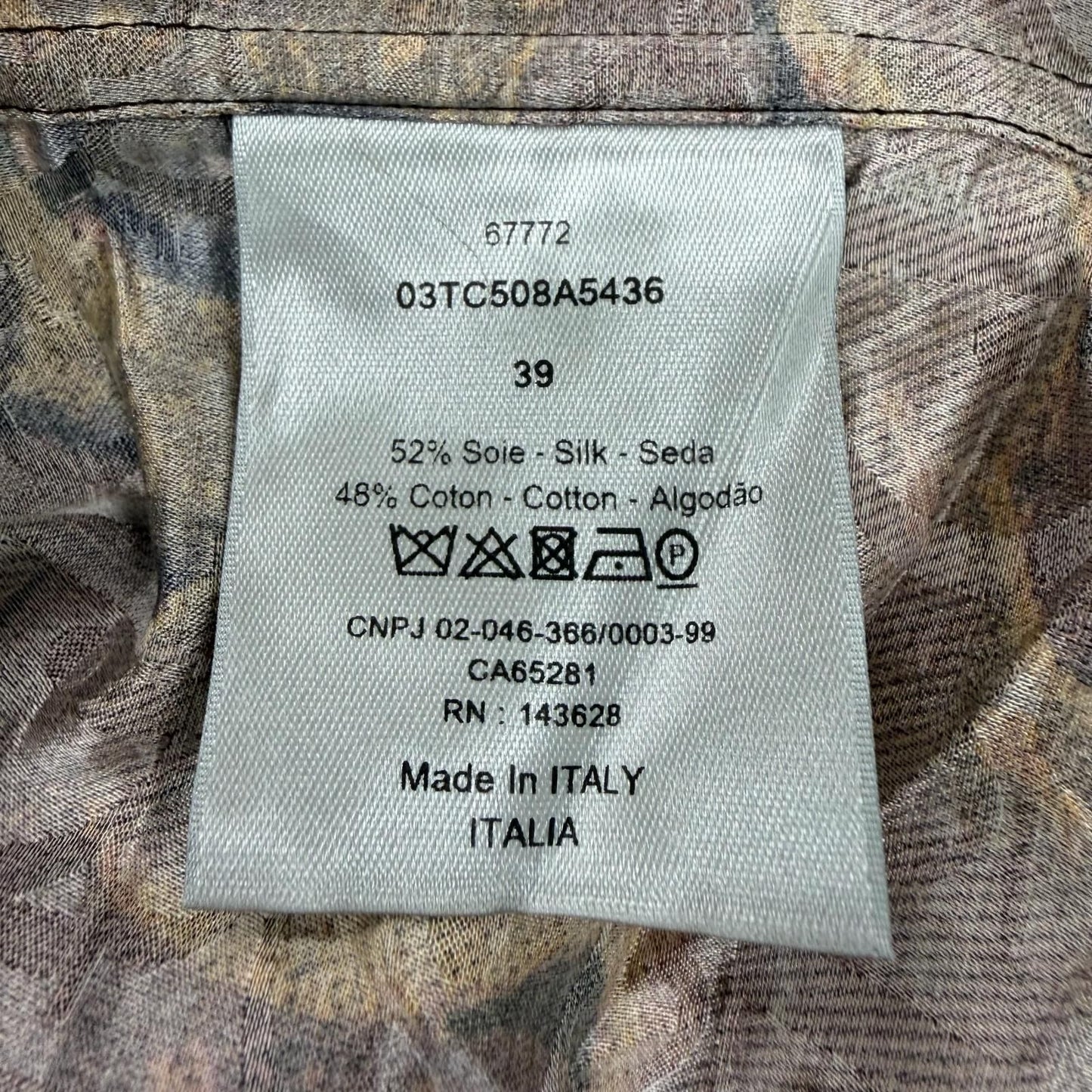 Dior Peter Doig Homme Silk Cotton Oblique Camouflage Tailored Short Sleeve — view 8