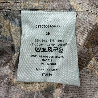 Dior Peter Doig Homme Silk Cotton Oblique Camouflage Tailored Short Sleeve — view 8