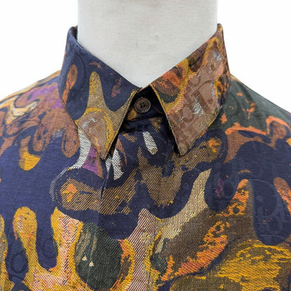 Dior Peter Doig Homme Silk Cotton Oblique Camouflage Tailored Short Sleeve — view 2