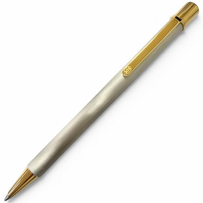 Cartier Must de Cartier Hair Line Ballpoint Pen Silver Gold Handwriting