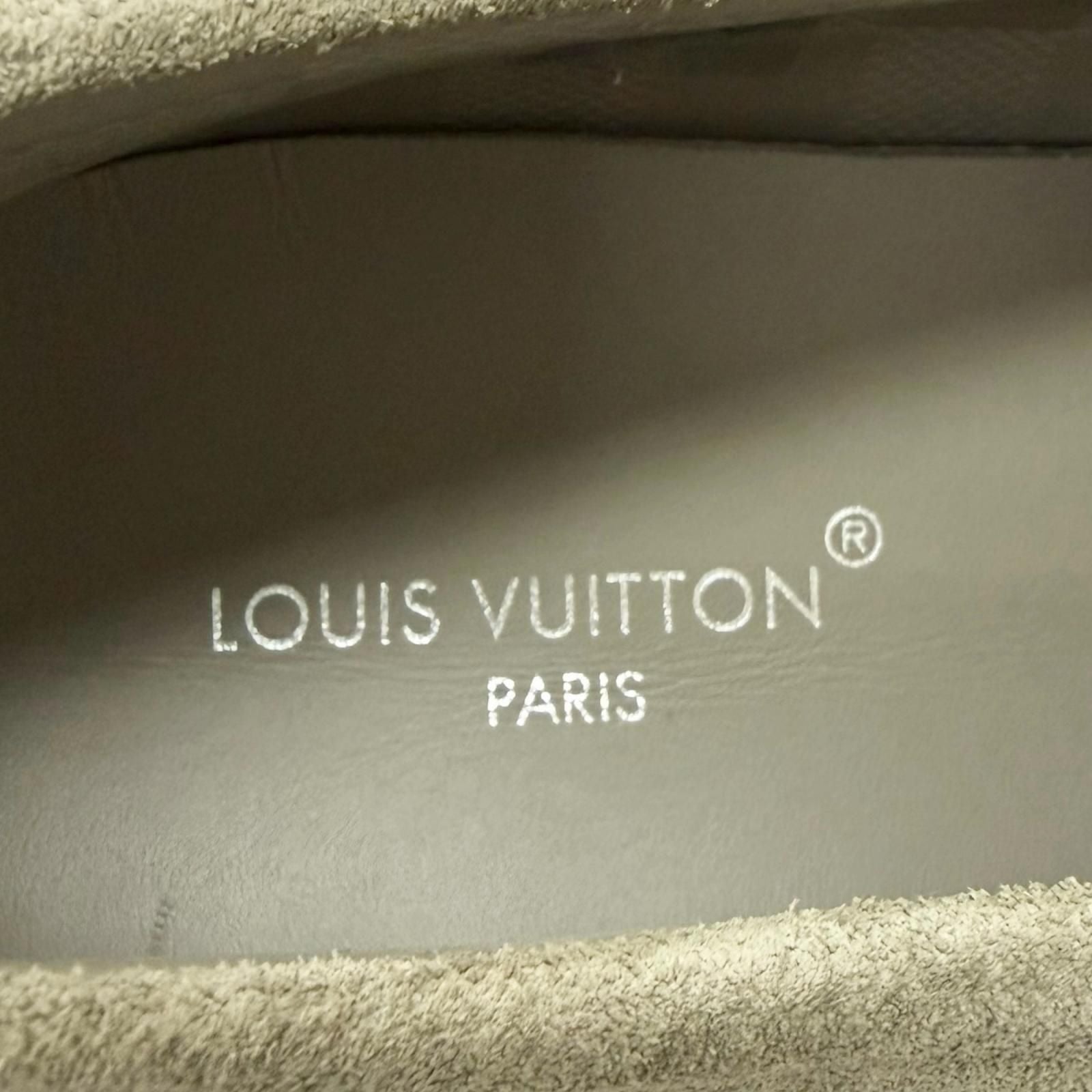Louis Vuitton Pacific Line Suede Leather LV Logo Slip on Sneakers Gray 7.5 — view 8