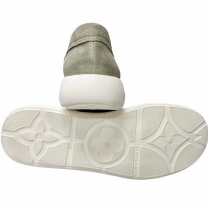 Louis Vuitton Pacific Line Suede Leather LV Logo Slip on Sneakers Gray 7.5 — view 5