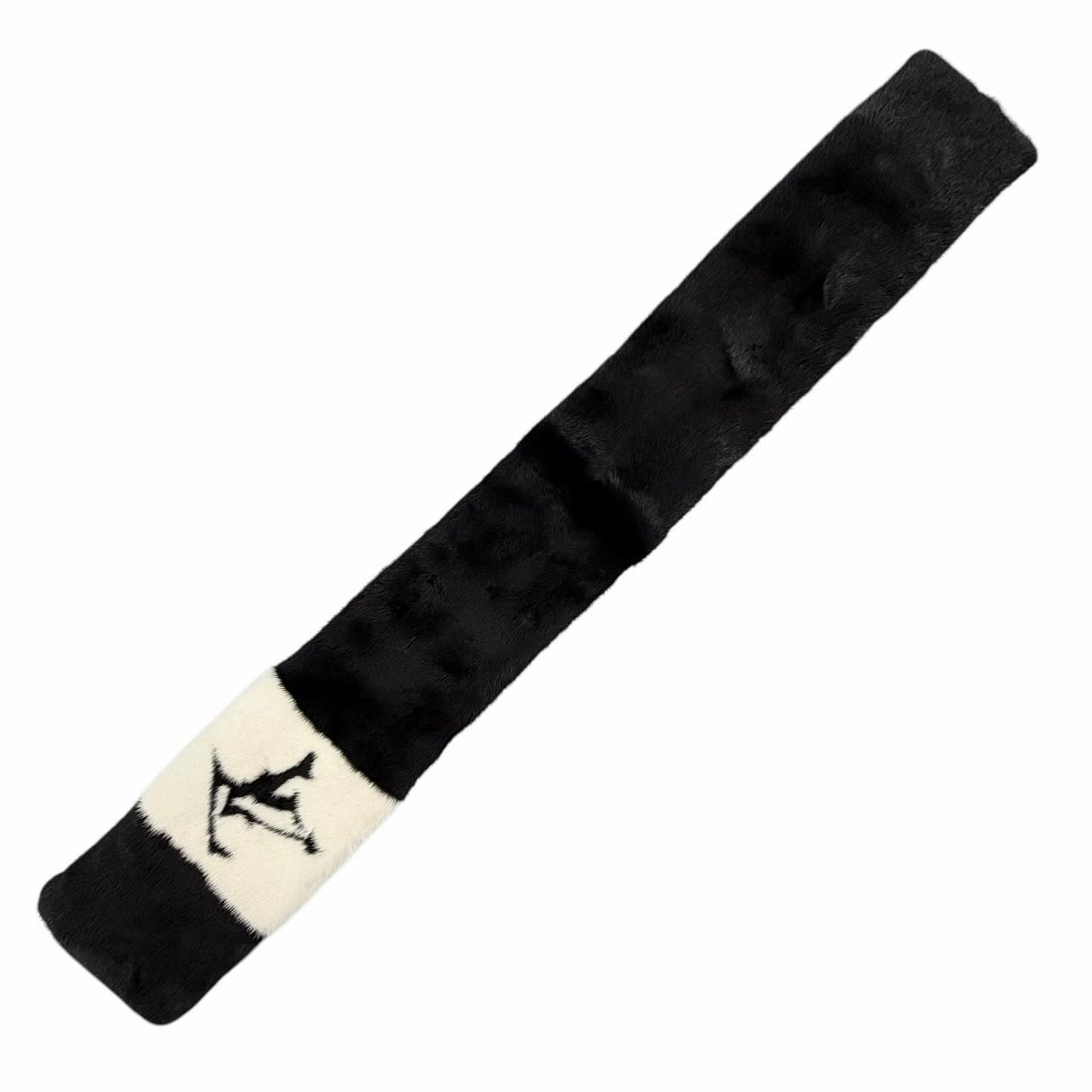 Louis Vuitton Echarpe Gogram Mink LV Logo Back Monogram Tippet Shawl Black — view 2