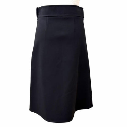 Hermes Jupe Trapeze with Knee Length Flareskirt Black 36 Dress — view 4