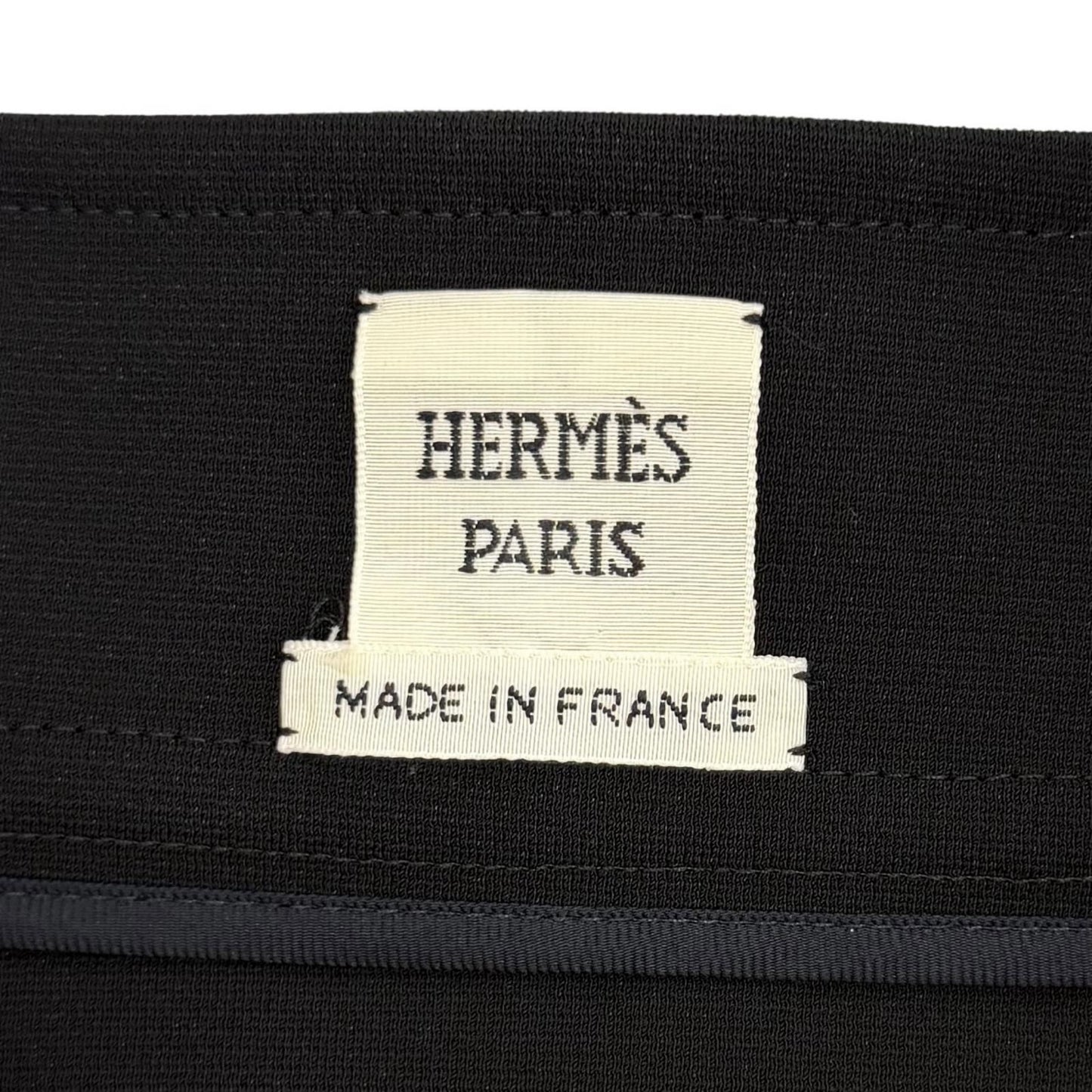 Hermes Jupe Trapeze with Knee Length Flareskirt Black 36 Dress — view 7