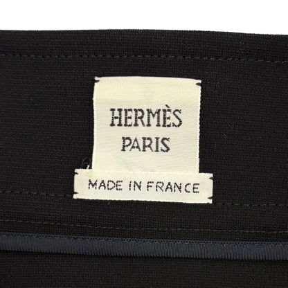 Hermes Jupe Trapeze with Knee Length Flareskirt Black 36 Dress — view 7