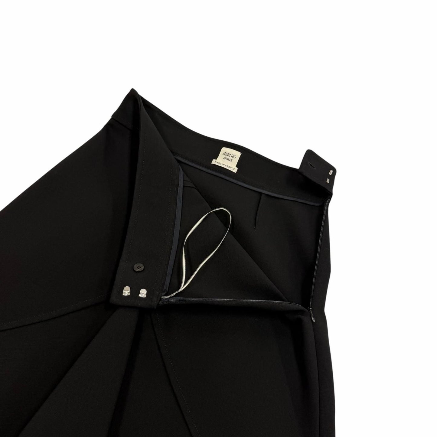 Hermes Jupe Trapeze with Knee Length Flareskirt Black 36 Dress — view 5