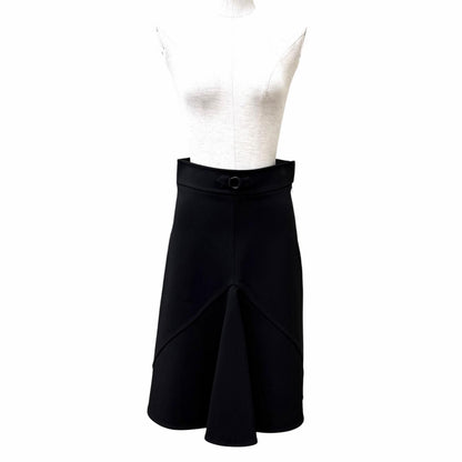 Hermes Jupe Trapeze with Knee Length Flareskirt Black 36 Dress — view 2