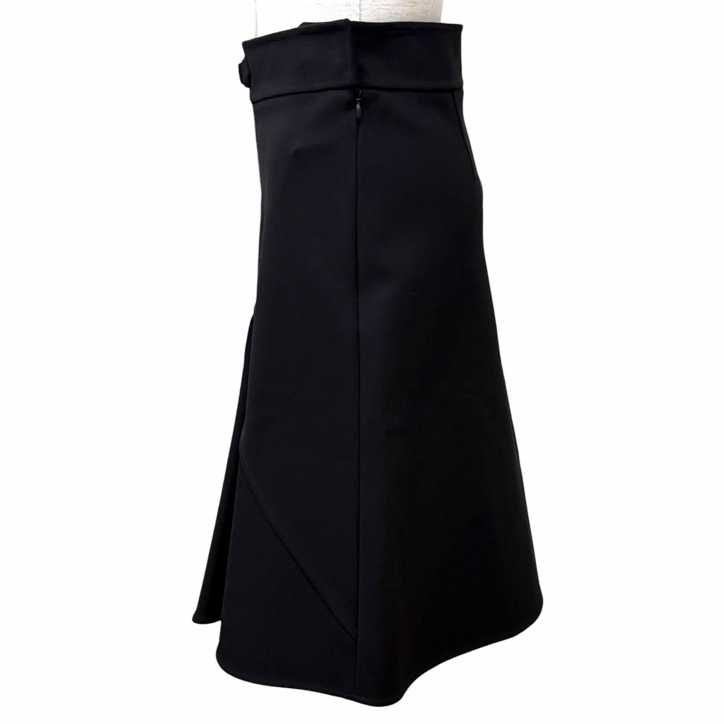 Hermes Jupe Trapeze with Knee Length Flareskirt Black 36 Dress — view 3