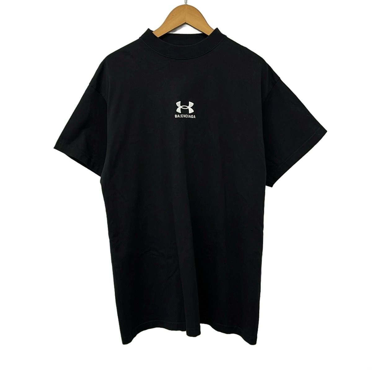 Balenciaga Short Sleeve T-Shirt 1 S Black Crew Neck Under Armor Oversize